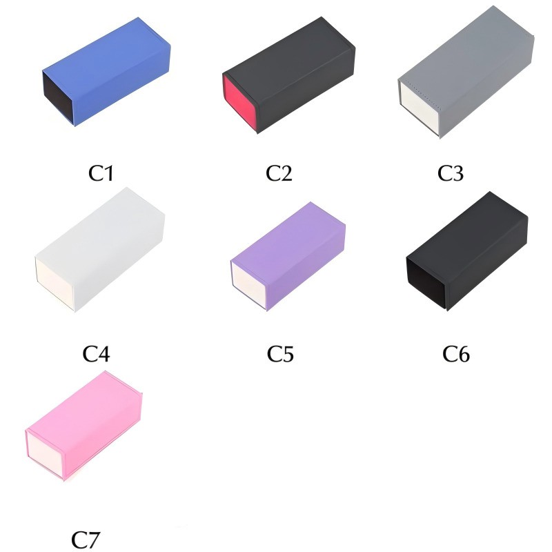 Color card of square sunglasses leather case